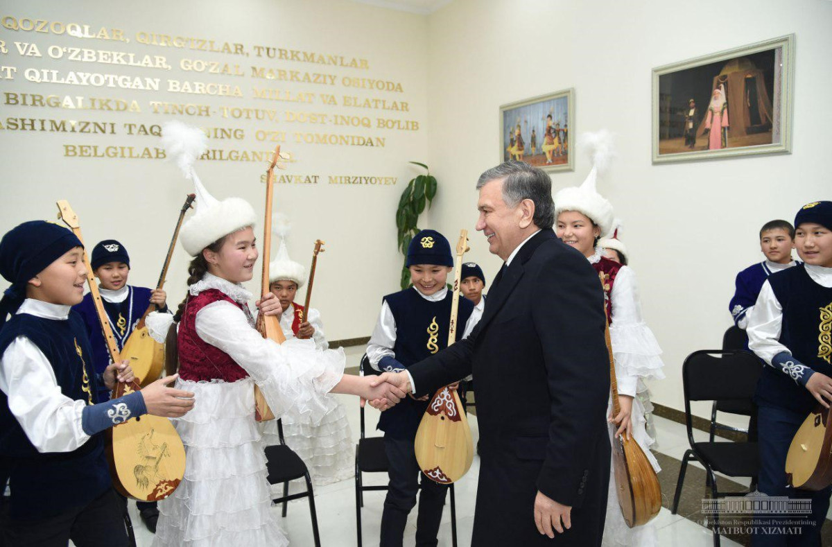 PRESIDENT OF UZBEKISTAN VISITED UZBEK-KAZAKH NATIONAL CULTURAL CENTRE