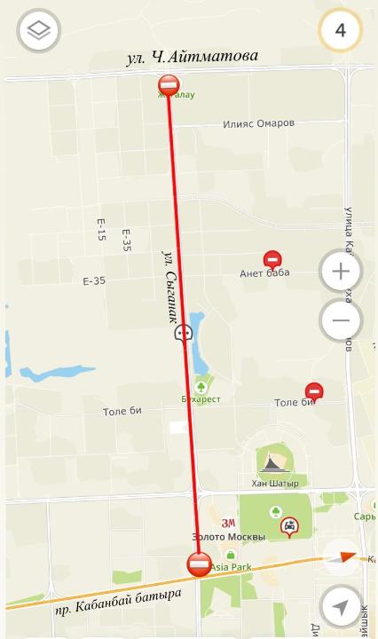Улицу Сыганак частично перекроют в столице