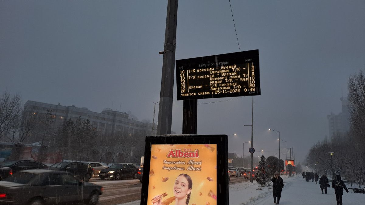 Астану накрыл снегопад