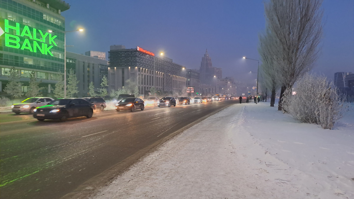 В Астане держатся сильные морозы