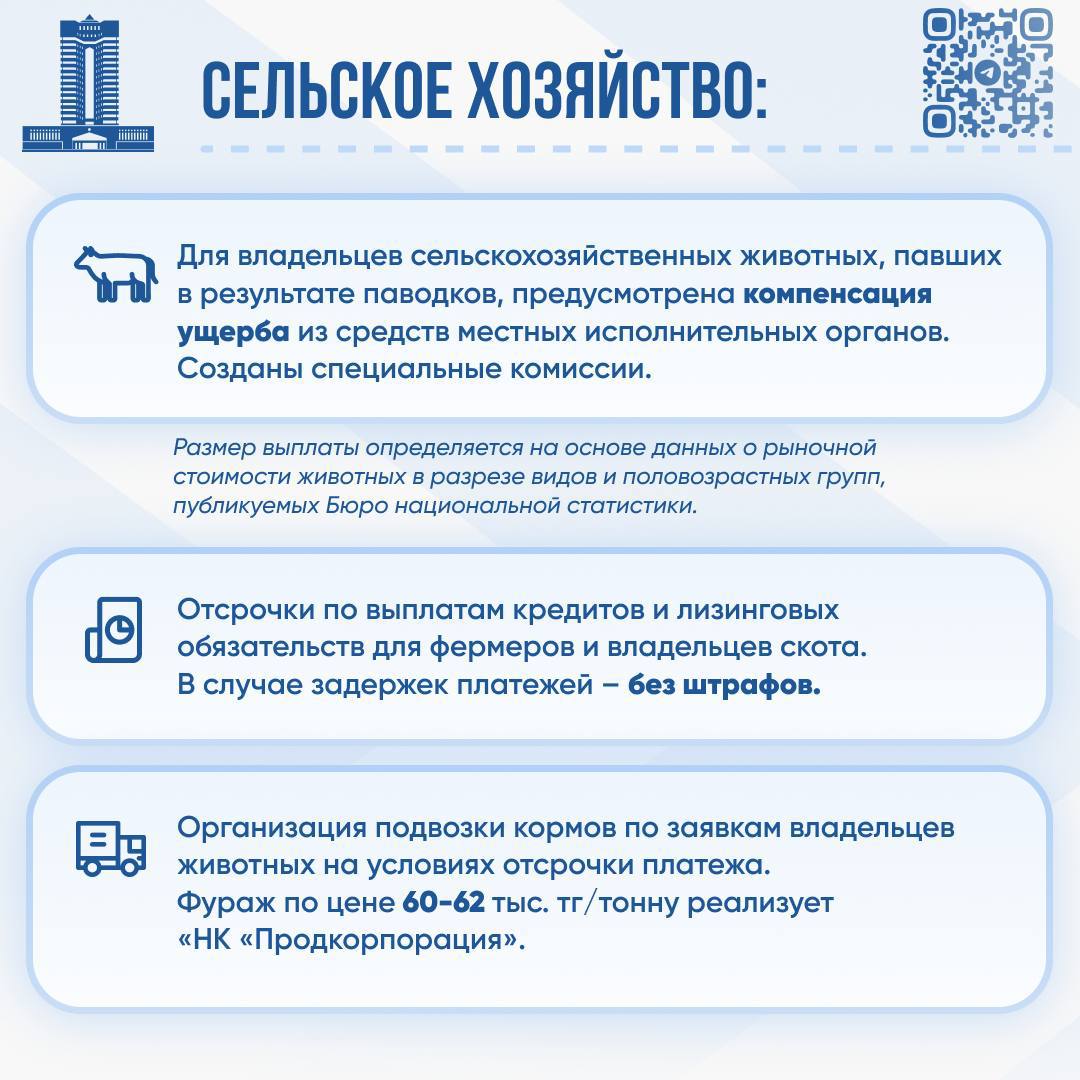 Компенсация за павший скот во время наводнений: куда казахстанцам подавать заявление