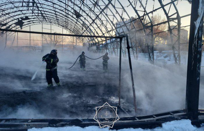 Петропавлда стадион өртеніп жатыр