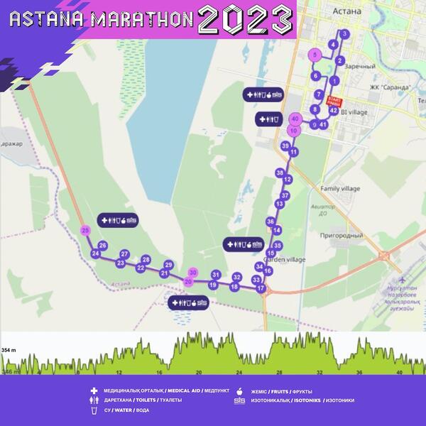 Изменен маршрут забега Astana Marathon