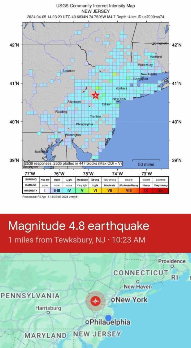 Землетрясение в Нью-Йорке: подземные толчки ощущались от Филадельфии до Бостона
