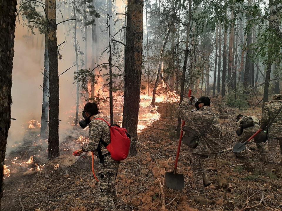 Әскери қызметшілер Қостанай облысындағы өрт сөндіру жұмыстарын аяқтады